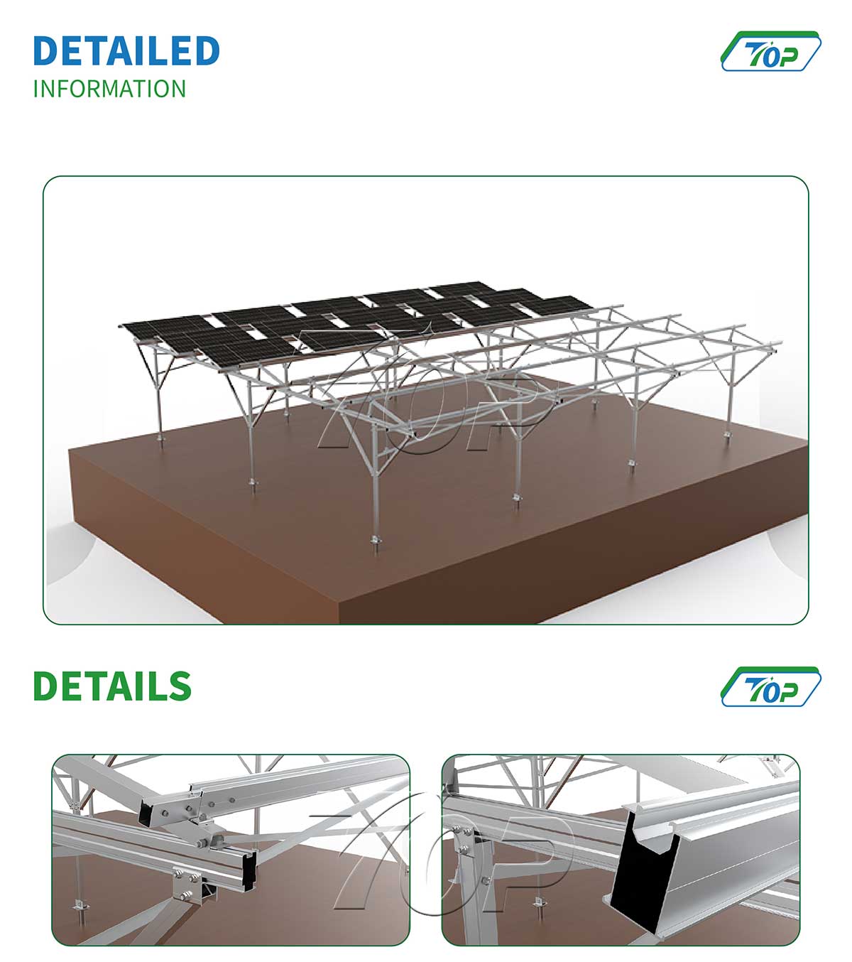 Solar panel fields for farm