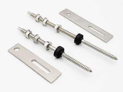 Easy-Install Solar Hanger Bolt with Aluminum Plate and Clamp