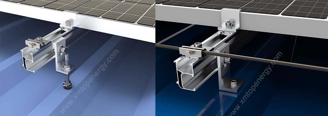 solar L-feet for residential and commercial systems