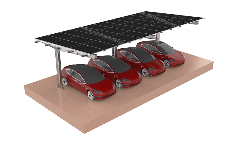 Carbon steel solar carport for urban areas