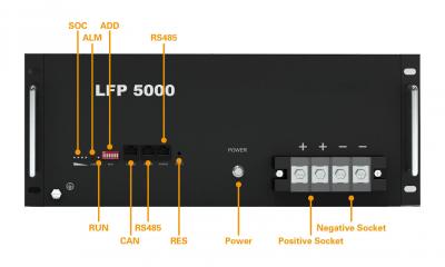 48V 50Ah Lifepo4 ハイブリッド オフ グリッド ソーラー システム用のリチウム電池ラック
        