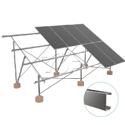 Solar Ground Mounting Bracket Photovoltaic Ground Support Solar Panel Ground Mounting System C type solar ground mounting